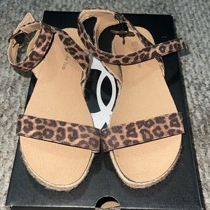 Girls Leopard Sandals